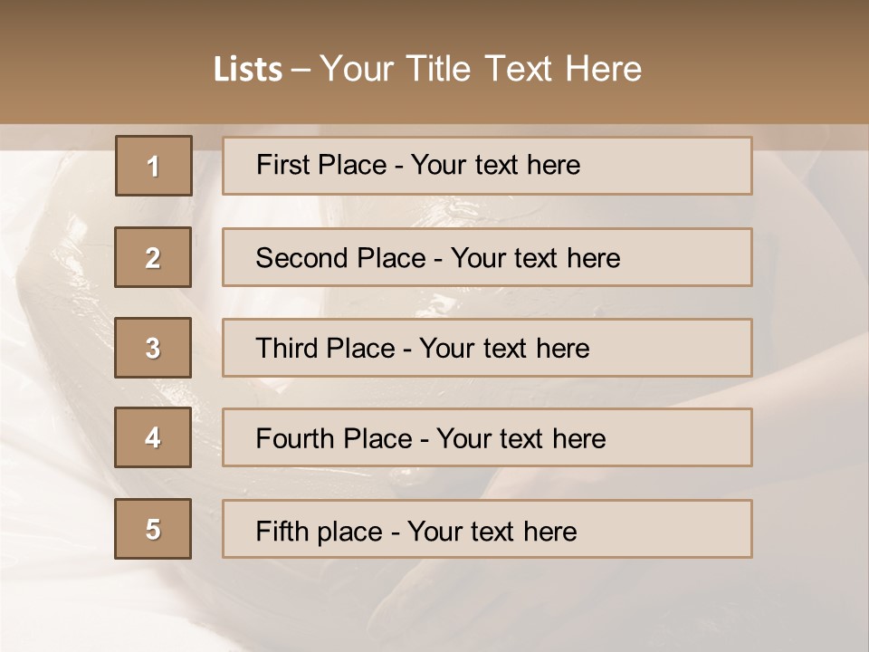 Man Getting A Full Body Mud Wrap PowerPoint Template