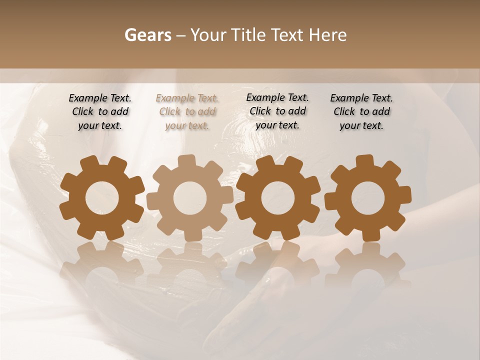 Man Getting A Full Body Mud Wrap PowerPoint Template