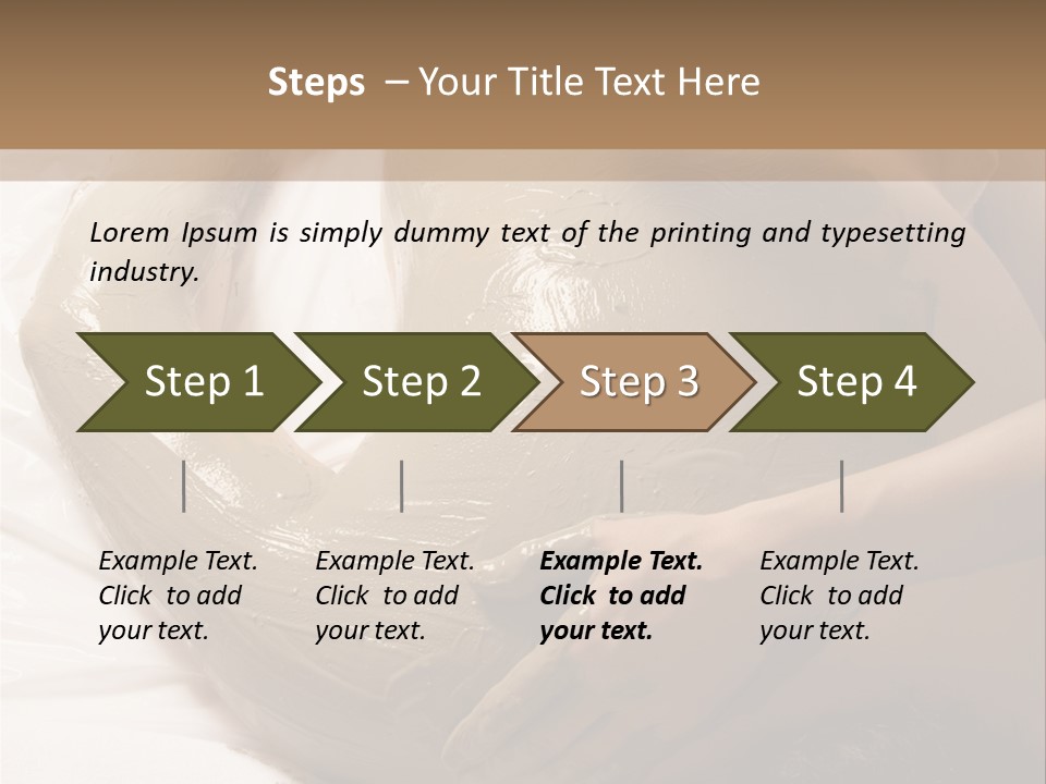 Man Getting A Full Body Mud Wrap PowerPoint Template