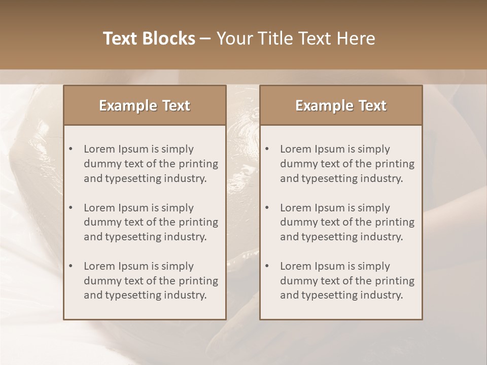 Man Getting A Full Body Mud Wrap PowerPoint Template