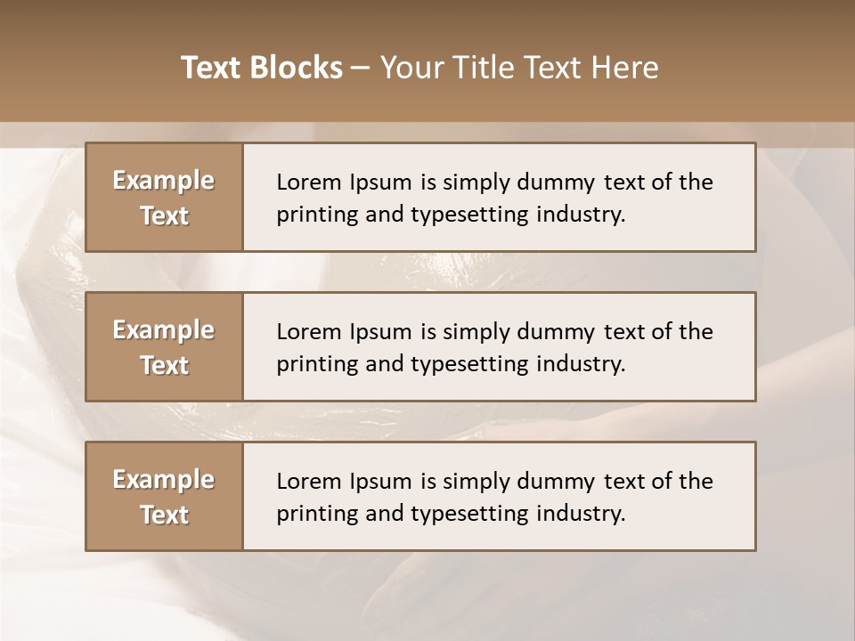 Man Getting A Full Body Mud Wrap PowerPoint Template