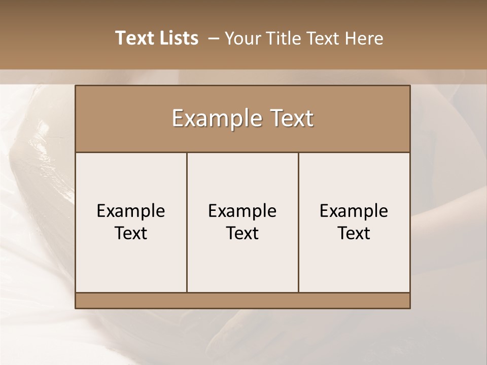 Man Getting A Full Body Mud Wrap PowerPoint Template