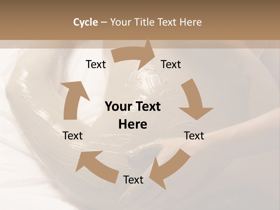 Man Getting A Full Body Mud Wrap PowerPoint Template