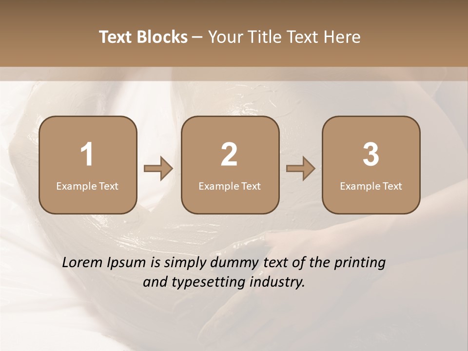 Man Getting A Full Body Mud Wrap PowerPoint Template