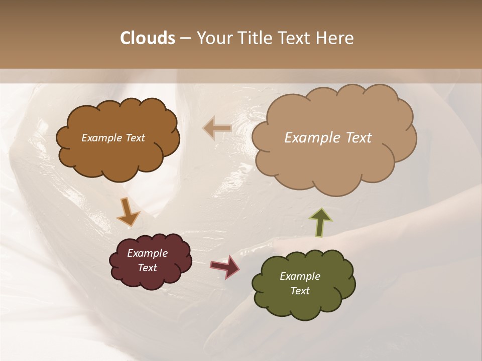 Man Getting A Full Body Mud Wrap PowerPoint Template