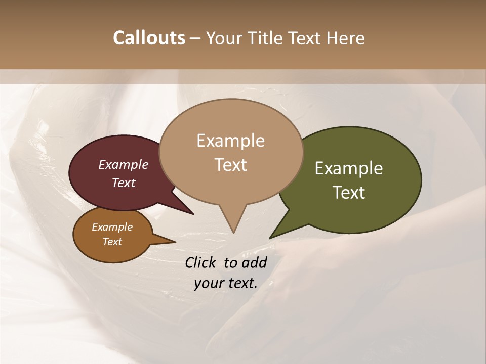 Man Getting A Full Body Mud Wrap PowerPoint Template