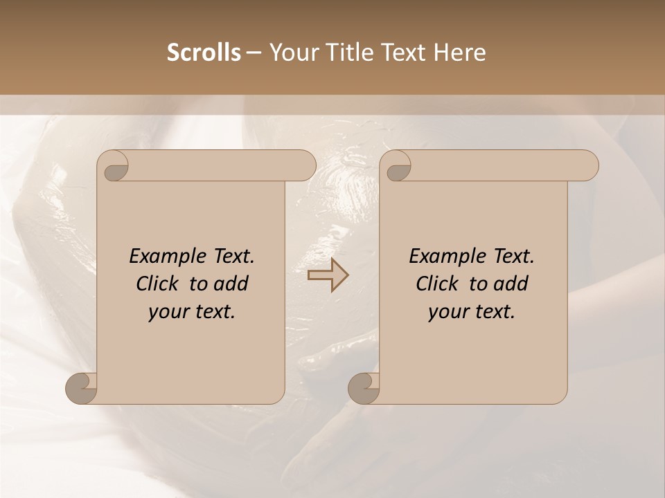 Man Getting A Full Body Mud Wrap PowerPoint Template
