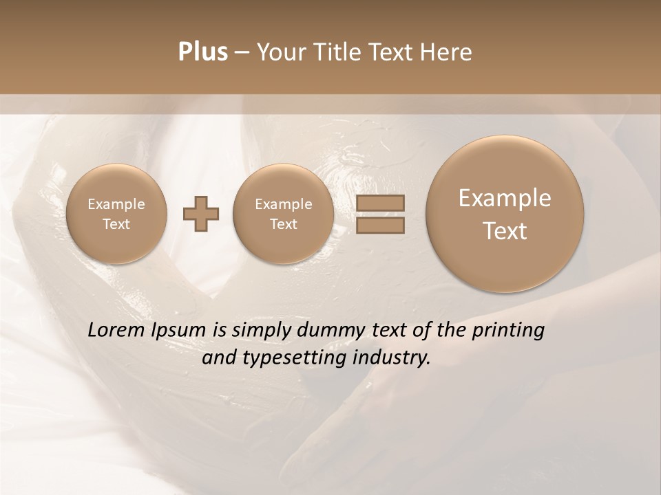 Man Getting A Full Body Mud Wrap PowerPoint Template