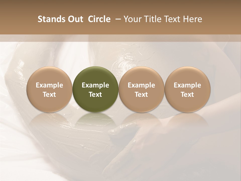 Man Getting A Full Body Mud Wrap PowerPoint Template