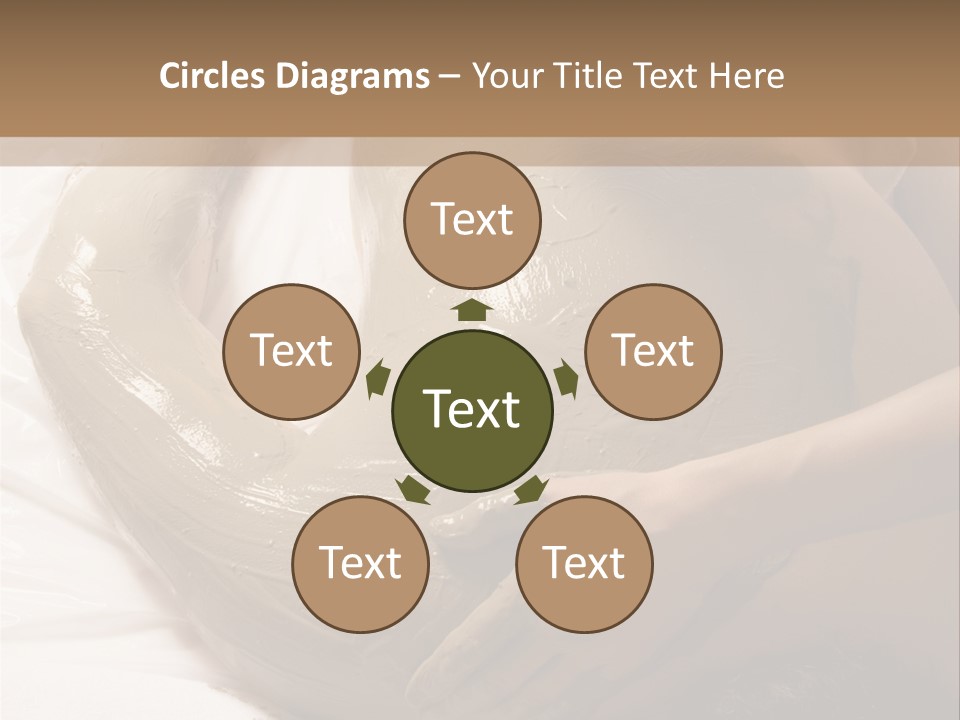 Man Getting A Full Body Mud Wrap PowerPoint Template