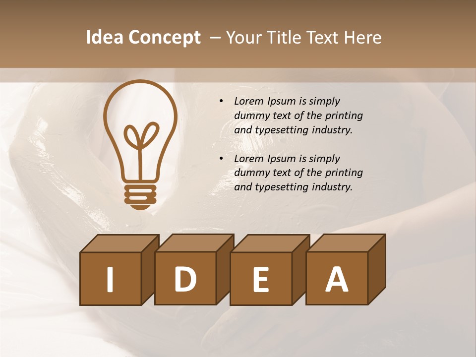 Man Getting A Full Body Mud Wrap PowerPoint Template