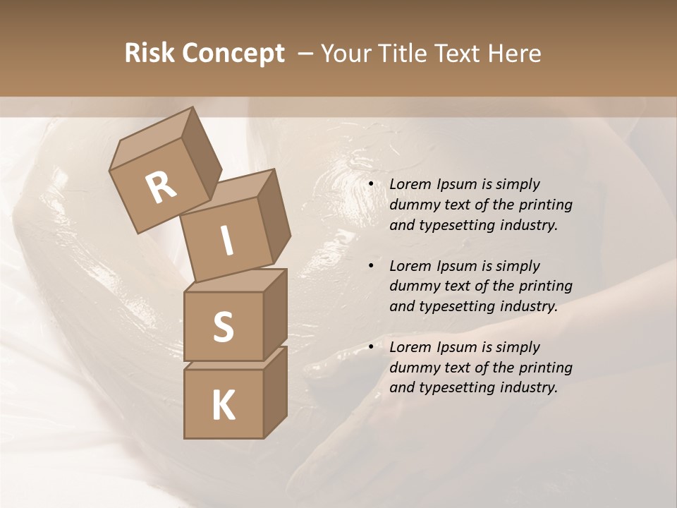 Man Getting A Full Body Mud Wrap PowerPoint Template