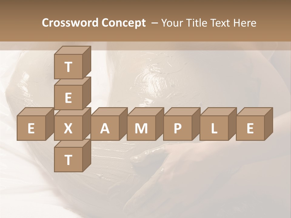 Man Getting A Full Body Mud Wrap PowerPoint Template