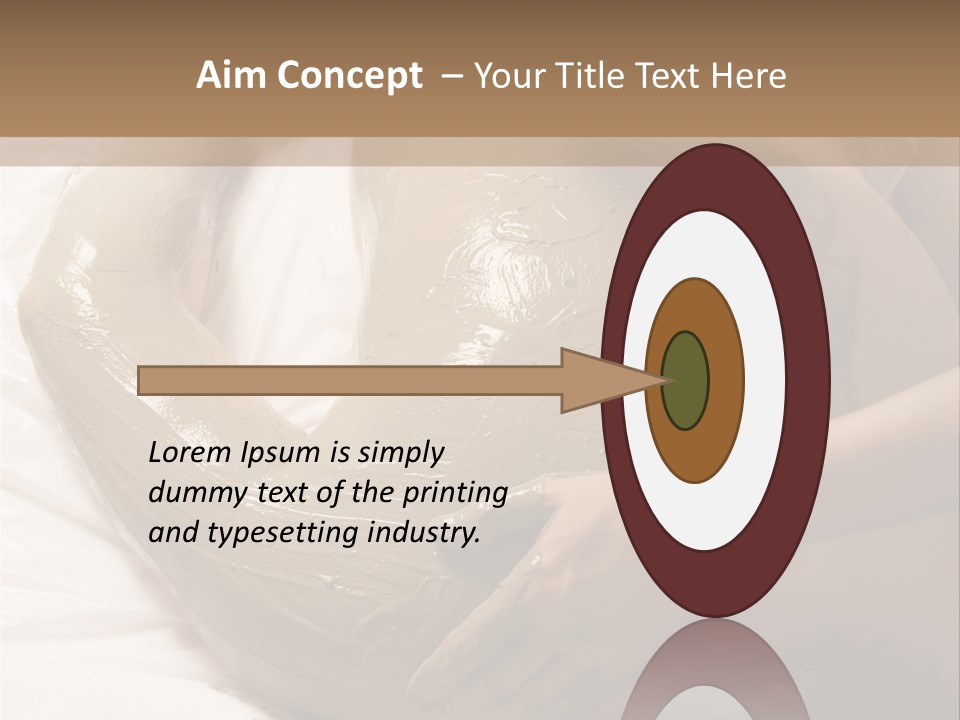 Man Getting A Full Body Mud Wrap PowerPoint Template