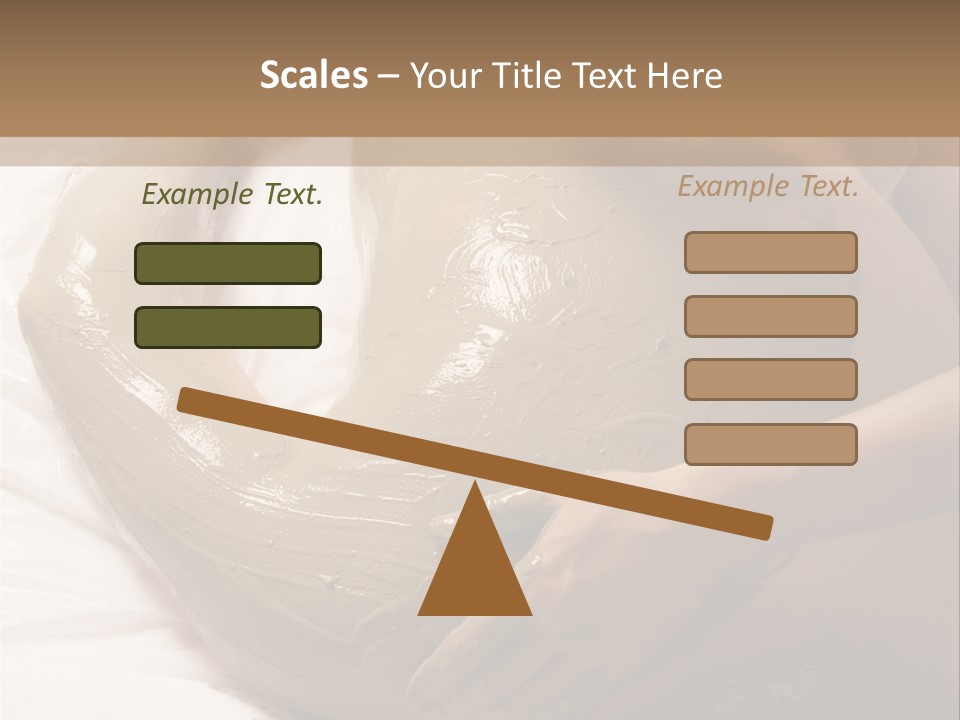 Man Getting A Full Body Mud Wrap PowerPoint Template