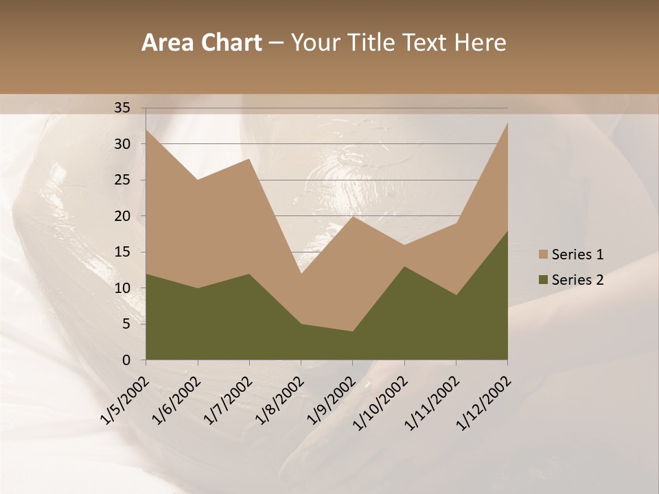Man Getting A Full Body Mud Wrap PowerPoint Template
