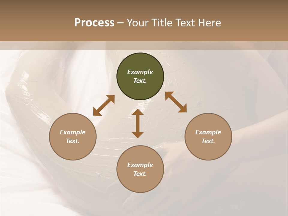 Man Getting A Full Body Mud Wrap PowerPoint Template