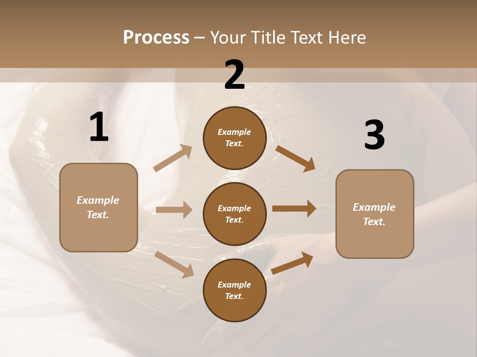 Man Getting A Full Body Mud Wrap PowerPoint Template