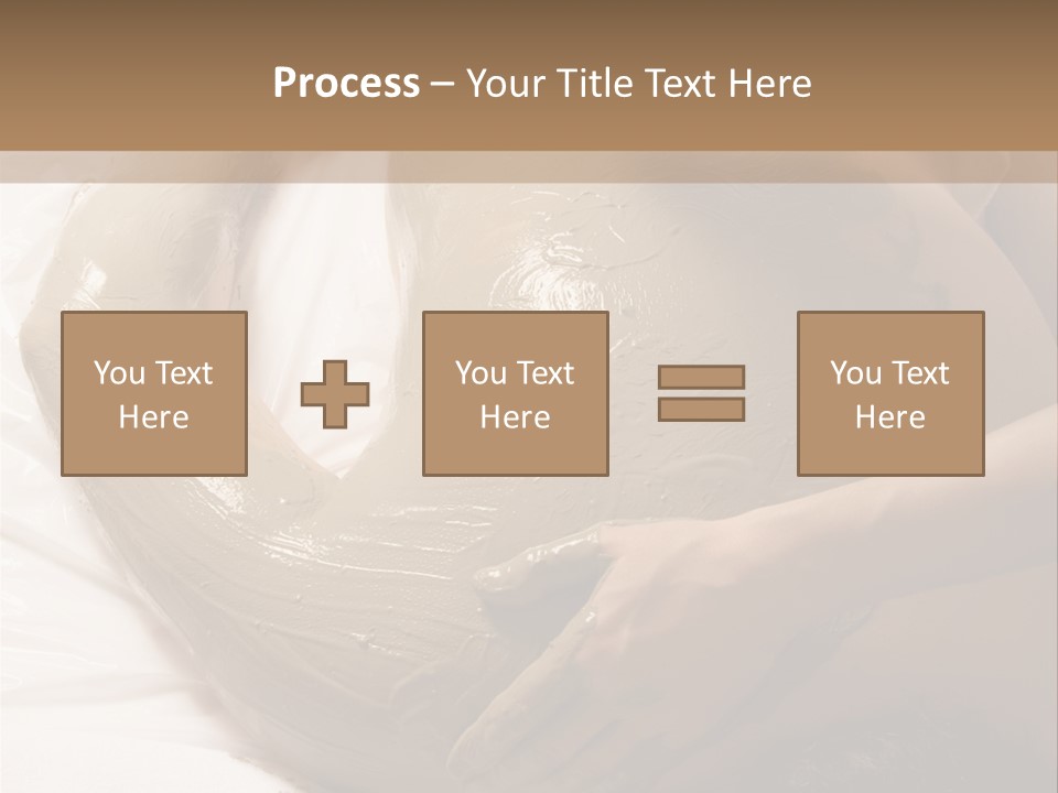 Man Getting A Full Body Mud Wrap PowerPoint Template
