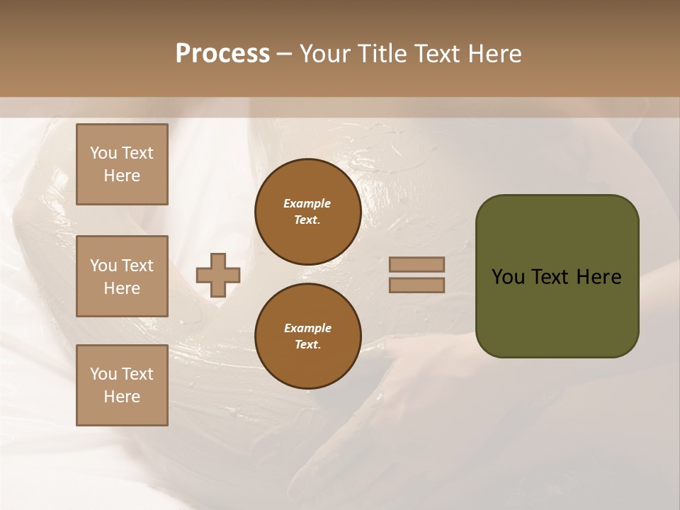 Man Getting A Full Body Mud Wrap PowerPoint Template