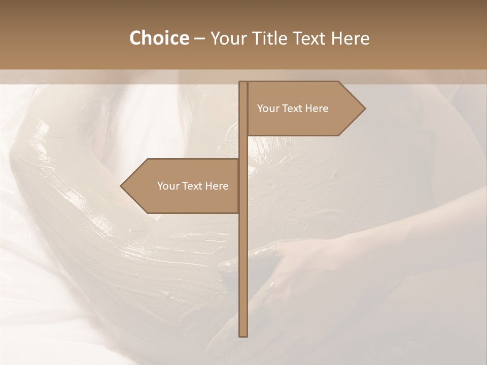 Man Getting A Full Body Mud Wrap PowerPoint Template