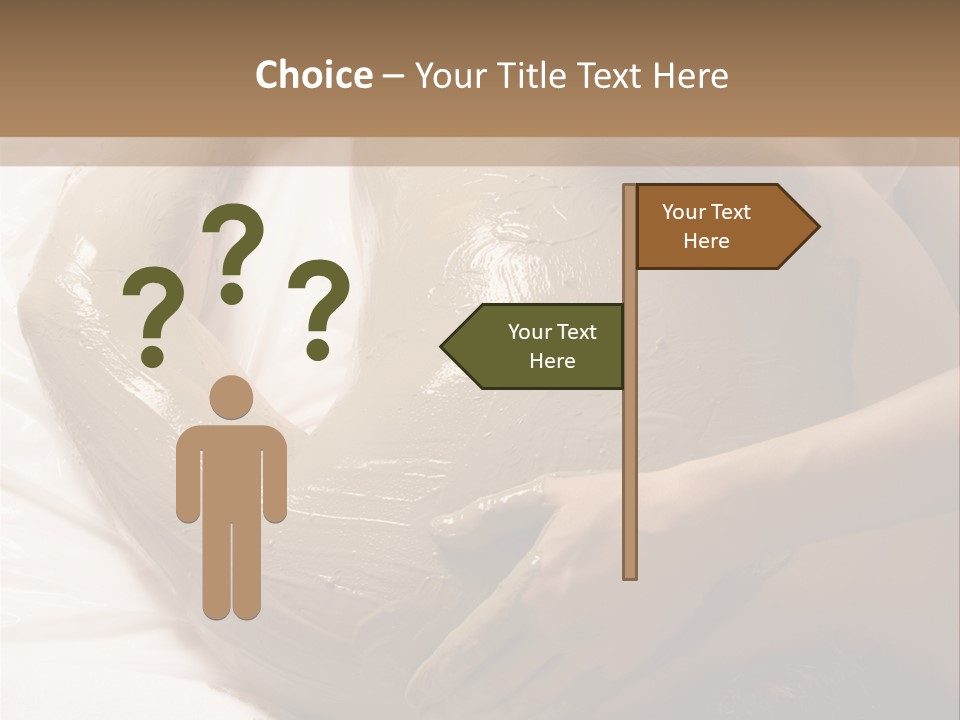 Man Getting A Full Body Mud Wrap PowerPoint Template