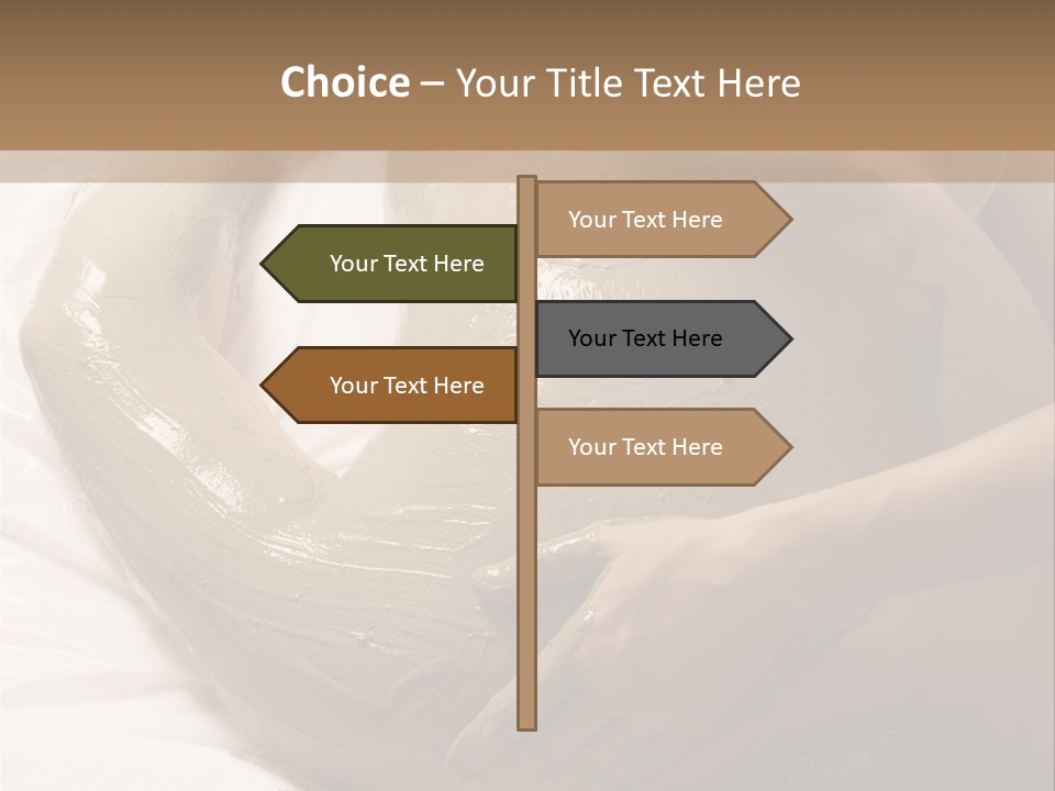 Man Getting A Full Body Mud Wrap PowerPoint Template