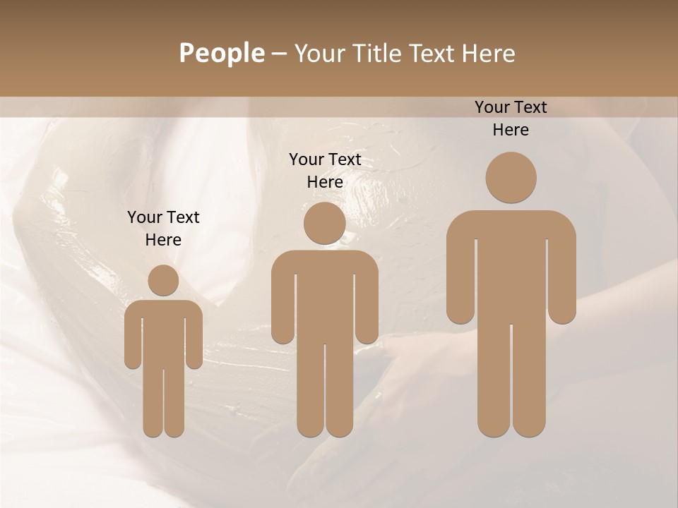 Man Getting A Full Body Mud Wrap PowerPoint Template