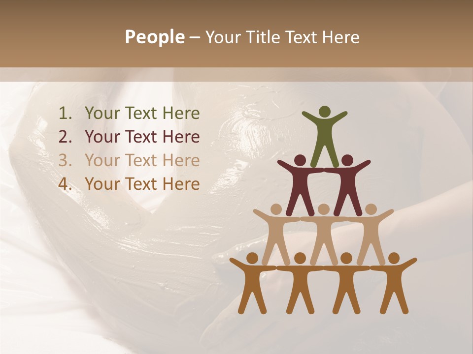 Man Getting A Full Body Mud Wrap PowerPoint Template