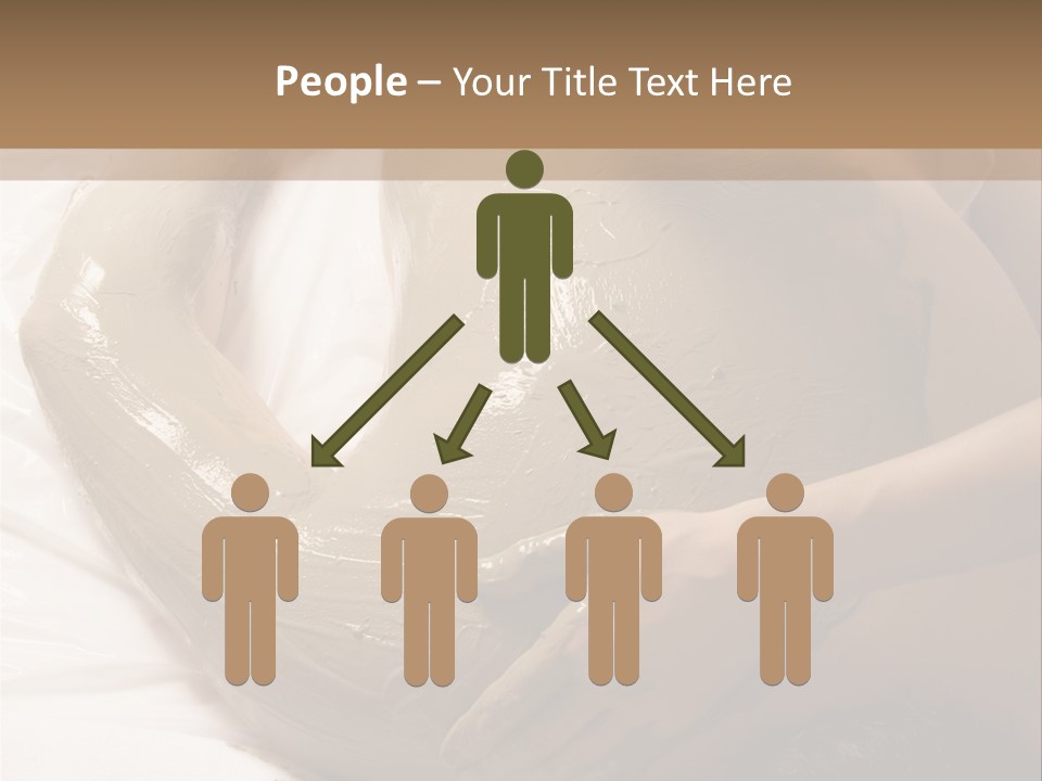 Man Getting A Full Body Mud Wrap PowerPoint Template