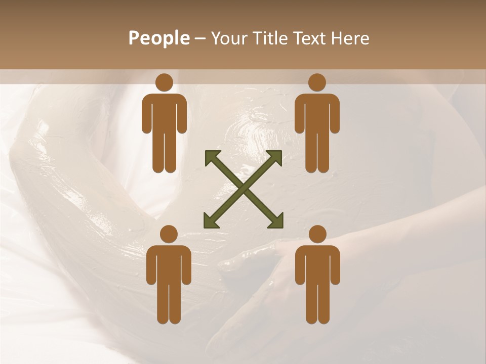 Man Getting A Full Body Mud Wrap PowerPoint Template