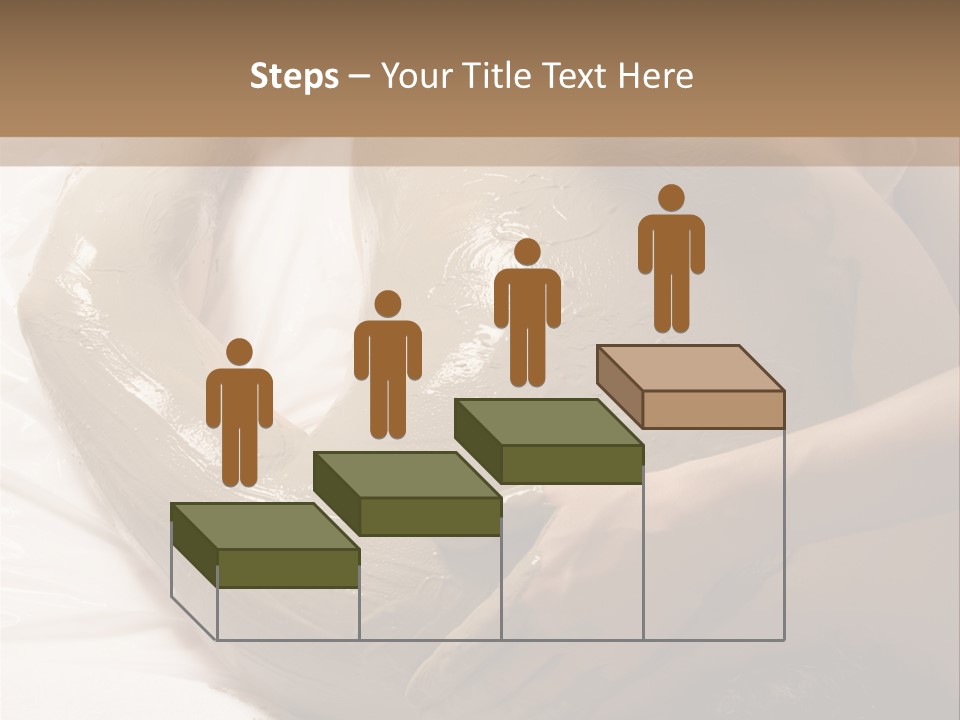 Man Getting A Full Body Mud Wrap PowerPoint Template