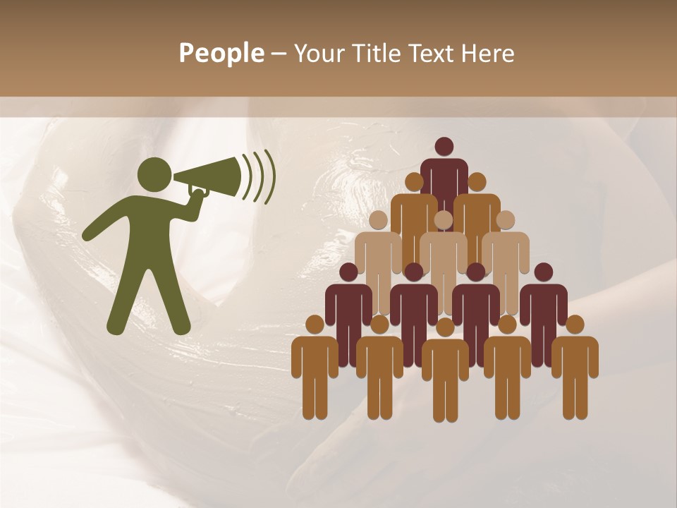 Man Getting A Full Body Mud Wrap PowerPoint Template