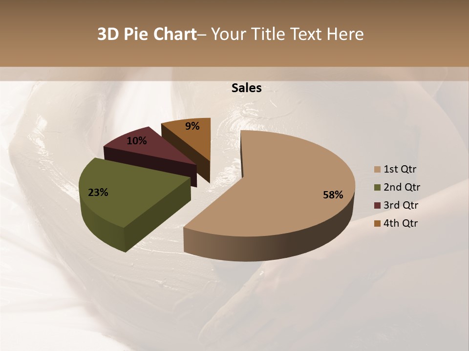 Man Getting A Full Body Mud Wrap PowerPoint Template