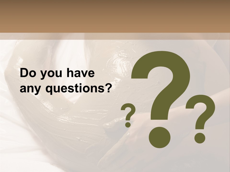 Man Getting A Full Body Mud Wrap PowerPoint Template