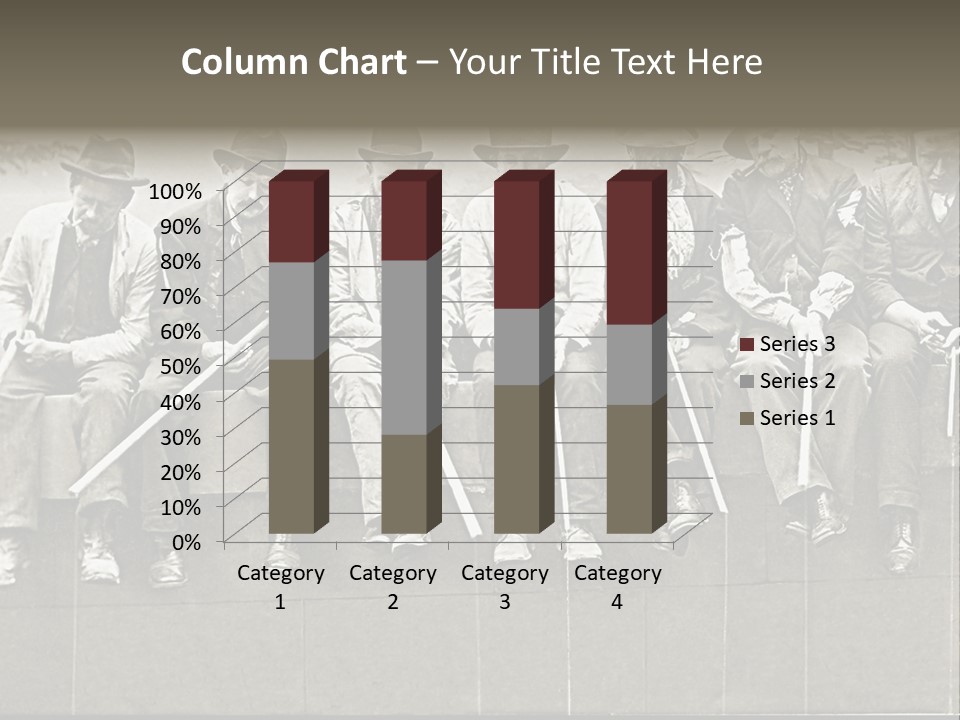 A Group Of Men Sitting Next To Each Other PowerPoint Template