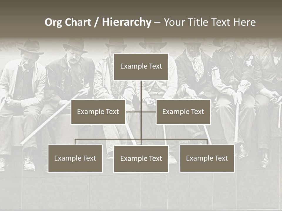 A Group Of Men Sitting Next To Each Other PowerPoint Template