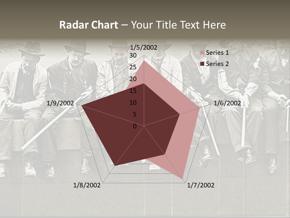 A Group Of Men Sitting Next To Each Other PowerPoint Template