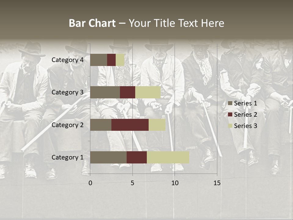 A Group Of Men Sitting Next To Each Other PowerPoint Template