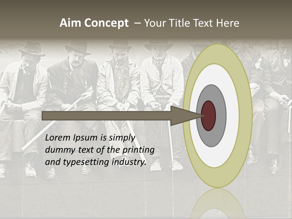 A Group Of Men Sitting Next To Each Other PowerPoint Template