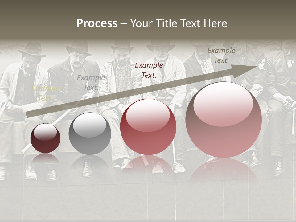 A Group Of Men Sitting Next To Each Other PowerPoint Template