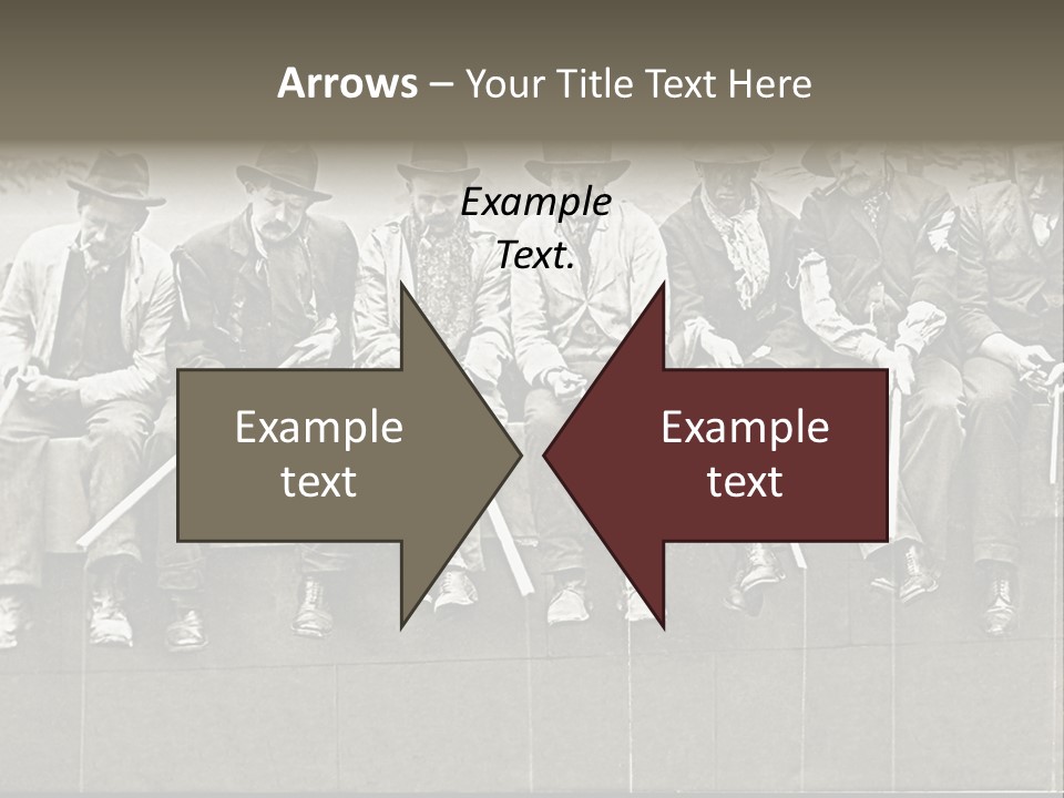 A Group Of Men Sitting Next To Each Other PowerPoint Template
