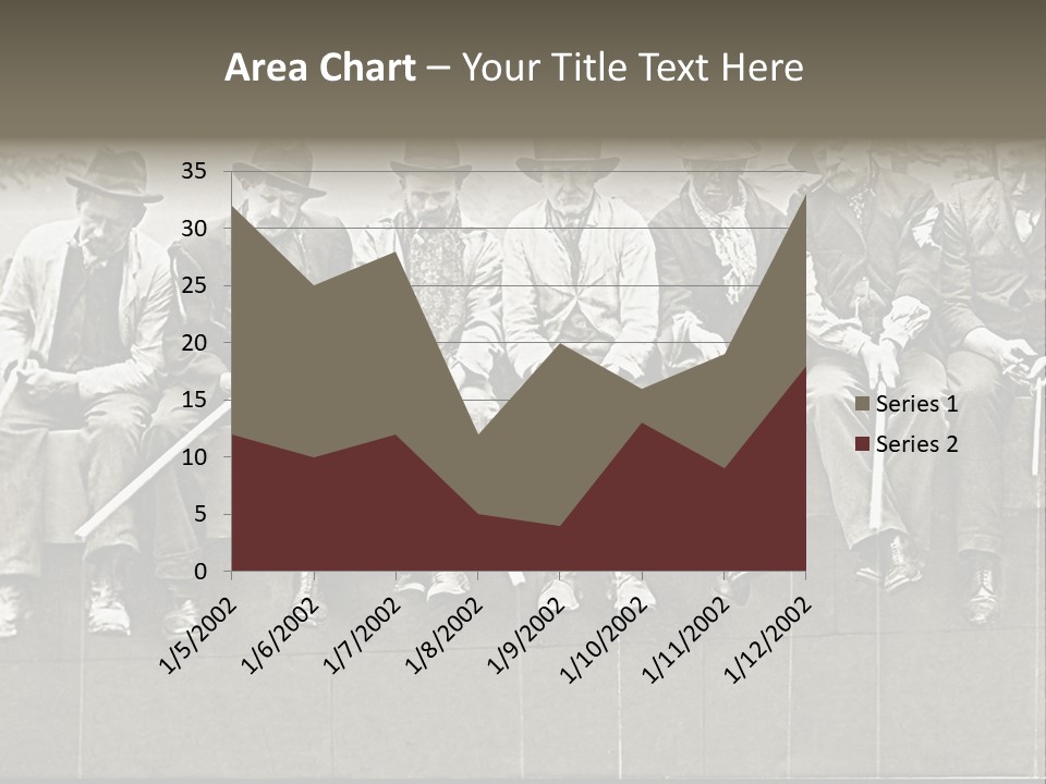 A Group Of Men Sitting Next To Each Other PowerPoint Template