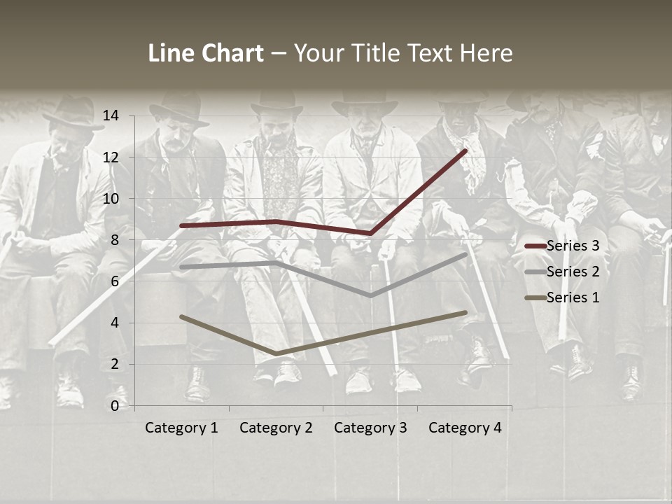 A Group Of Men Sitting Next To Each Other PowerPoint Template