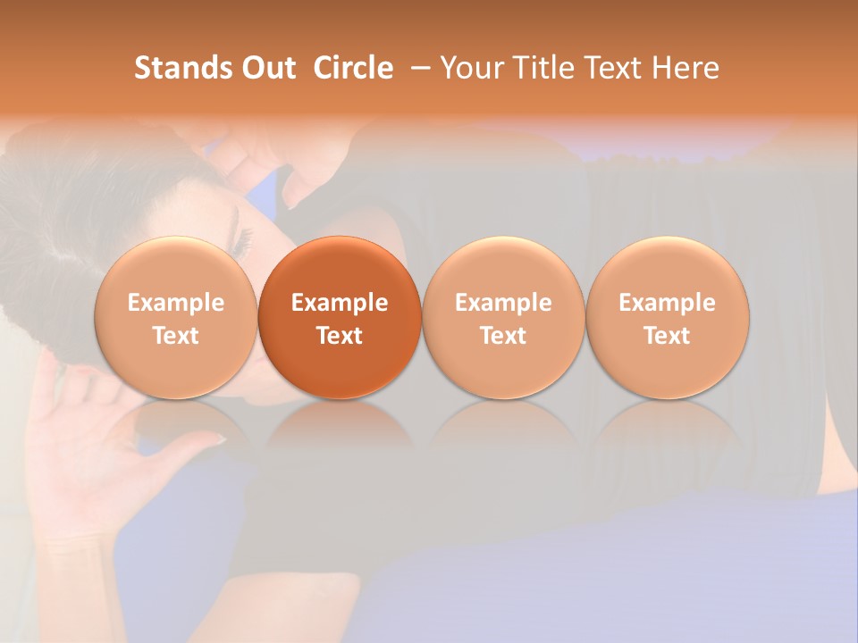 Beautiful Young Woman In A Wheel Chair Visiting Cannon Beach In Oregon, Usa. PowerPoint Template