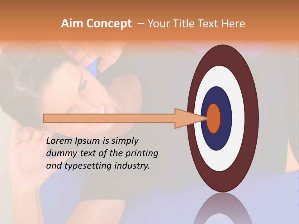 Beautiful Young Woman In A Wheel Chair Visiting Cannon Beach In Oregon, Usa. PowerPoint Template