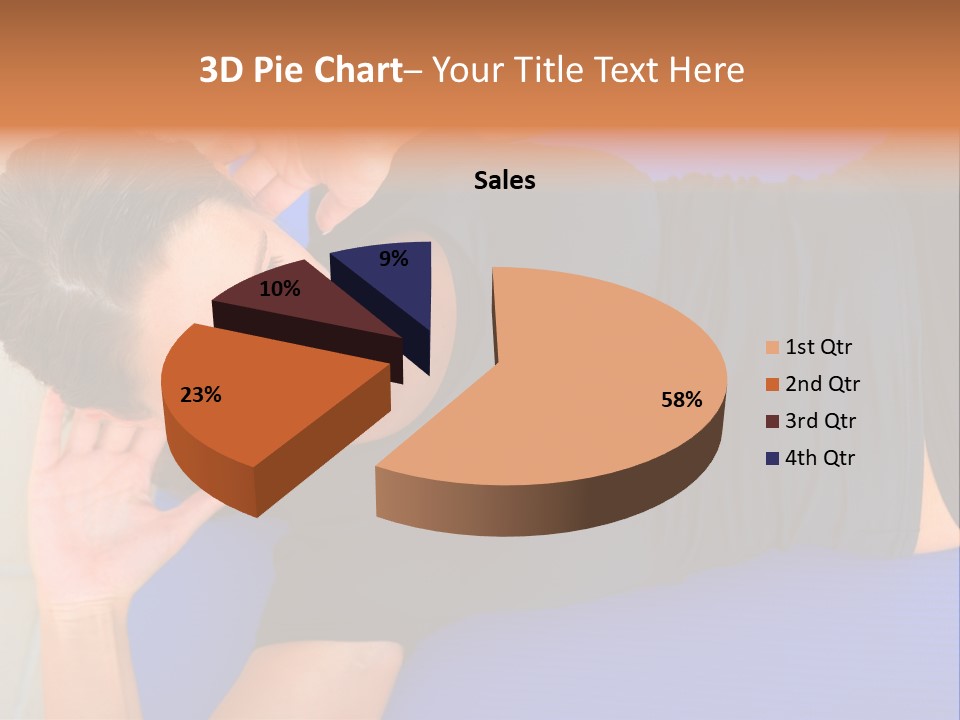 Beautiful Young Woman In A Wheel Chair Visiting Cannon Beach In Oregon, Usa. PowerPoint Template