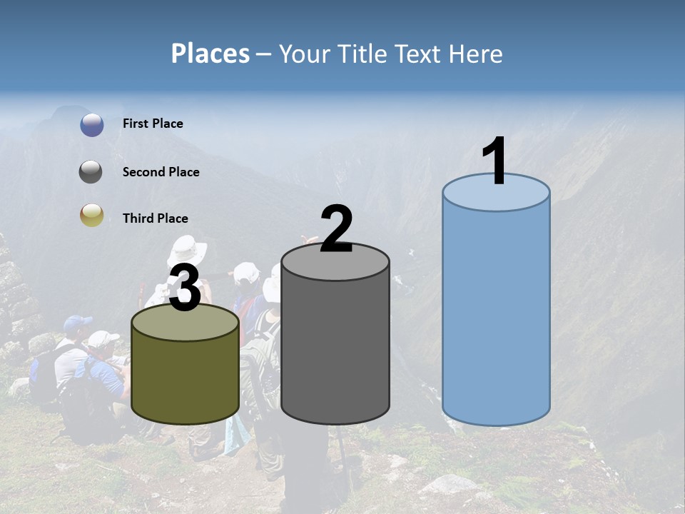 Ancient Inca Ruins Along The Inca Trail In Peru PowerPoint Template