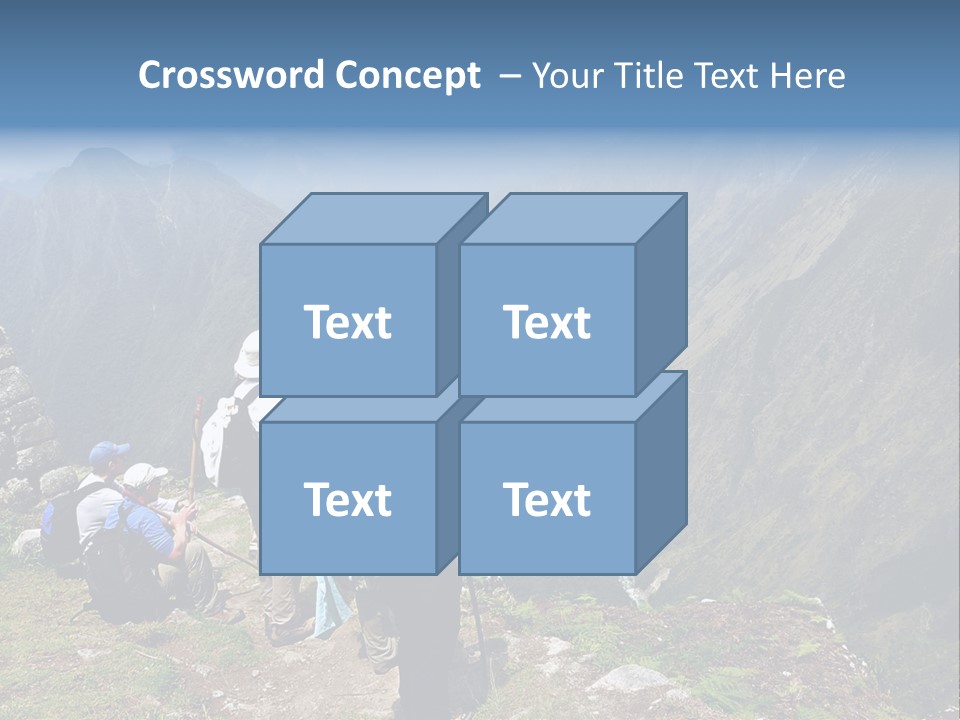 Ancient Inca Ruins Along The Inca Trail In Peru PowerPoint Template