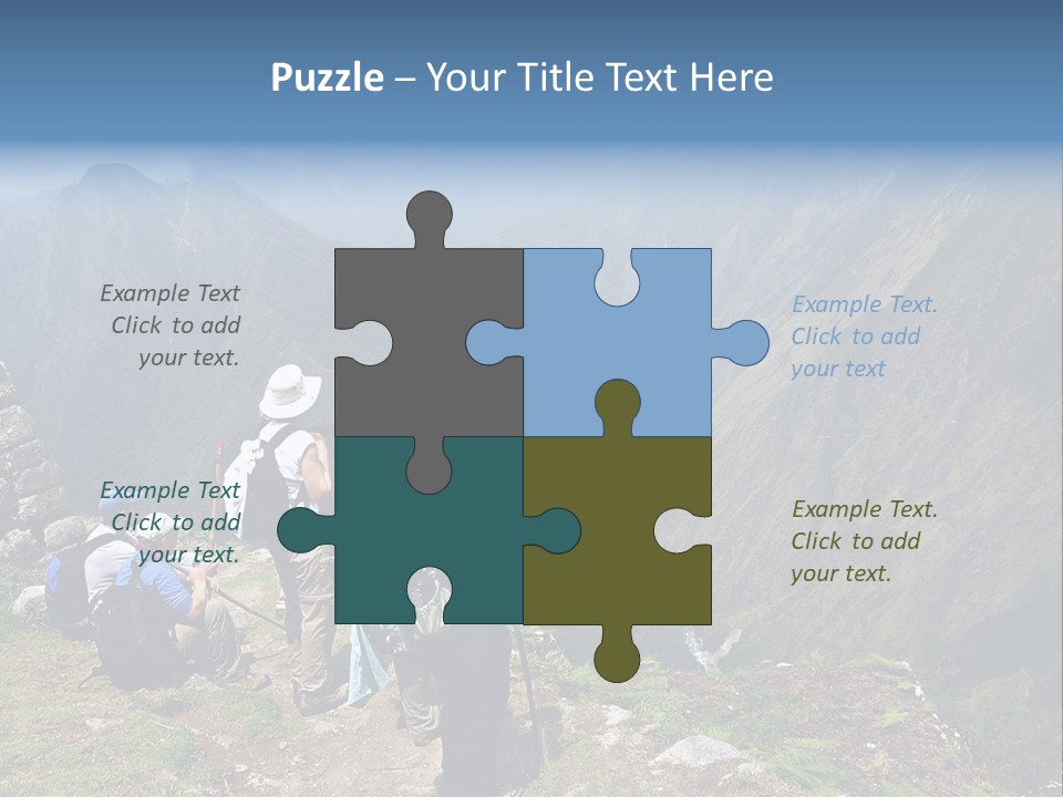 Ancient Inca Ruins Along The Inca Trail In Peru PowerPoint Template